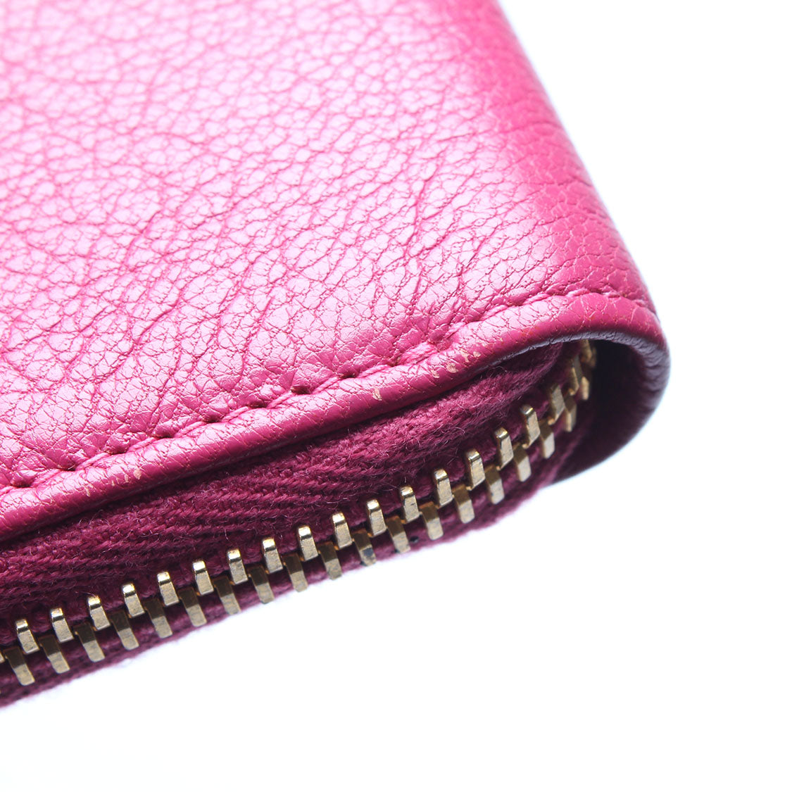 Miu Miu Leather Zip Around Wallet Leather Long Wallet in Great Condition