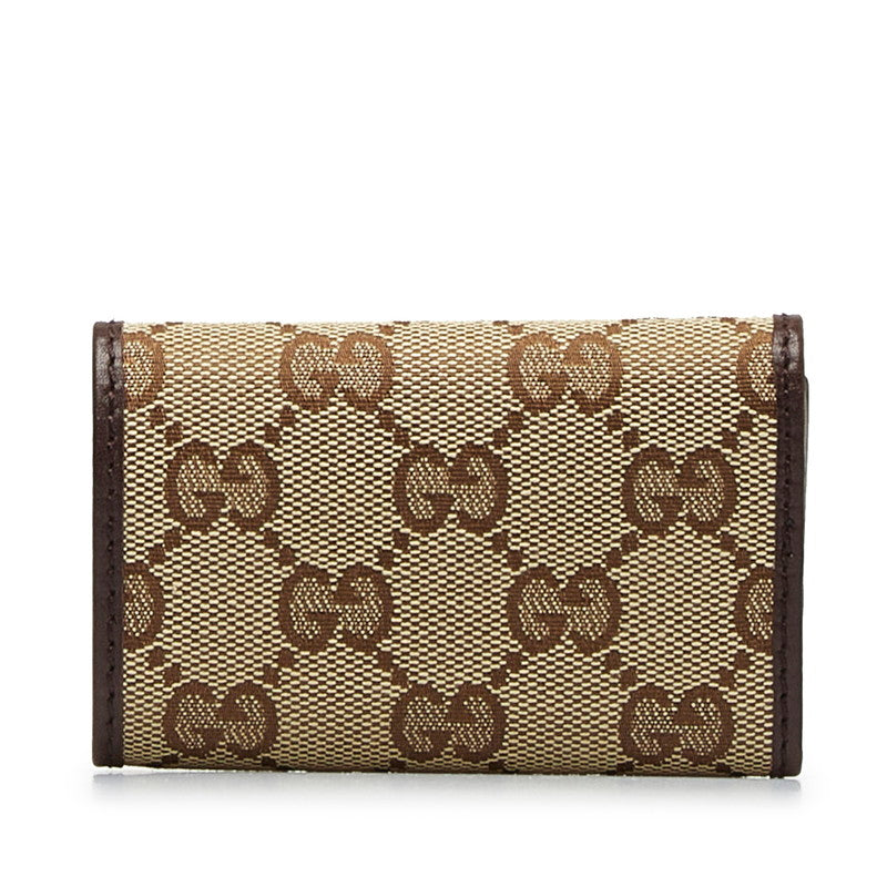 Gucci GG Canvas Interlocking G Key Case 181680 in Great Condition