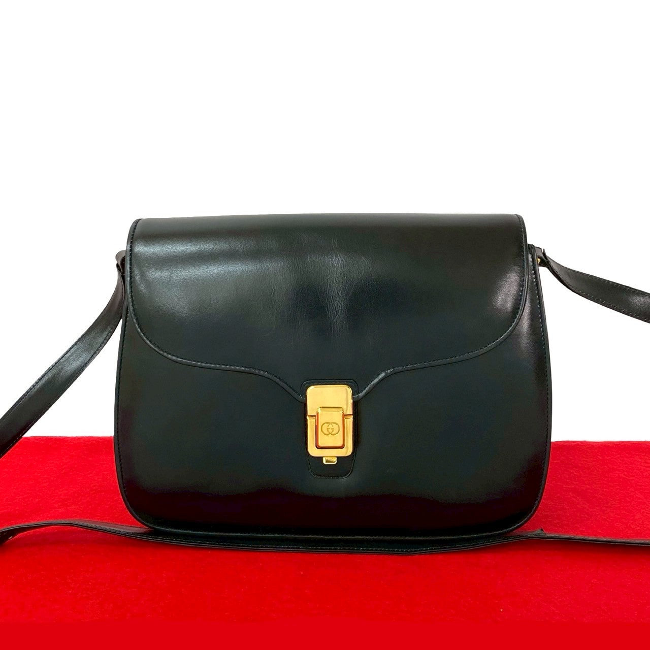 Gucci Old Gucci Calf Leather Shoulder Bag