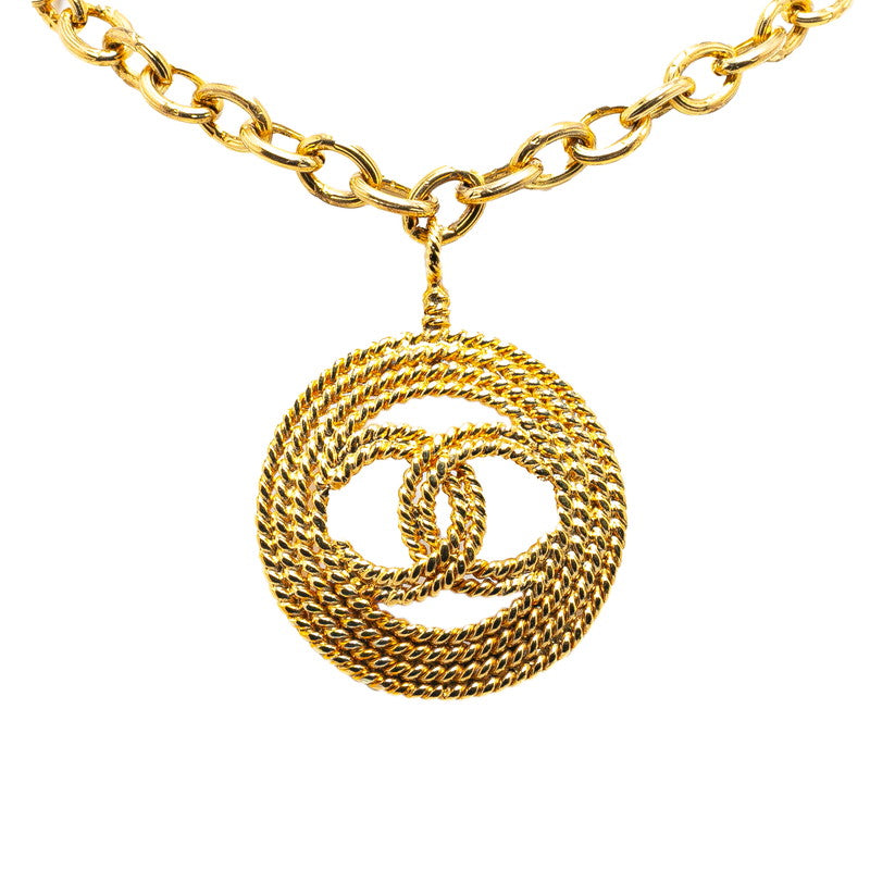 Chanel Vintage Coco Mark Chain Necklace Gold