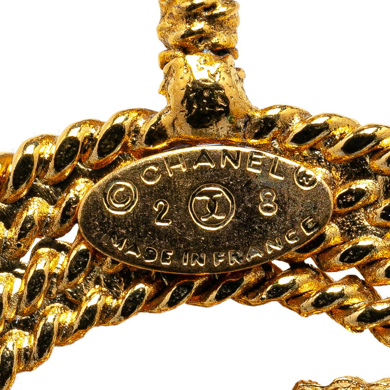 Chanel Vintage Coco Mark Chain Necklace Gold