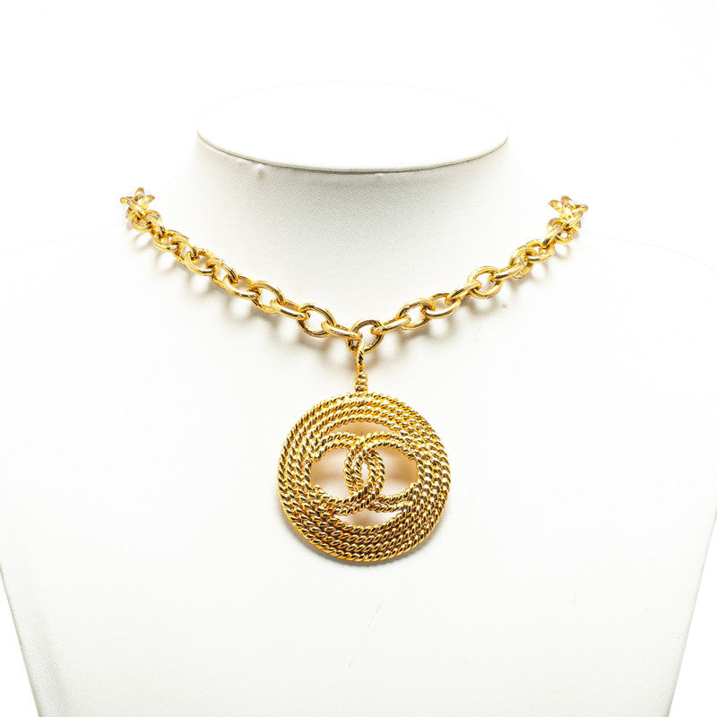 Chanel Vintage Coco Mark Chain Necklace Gold