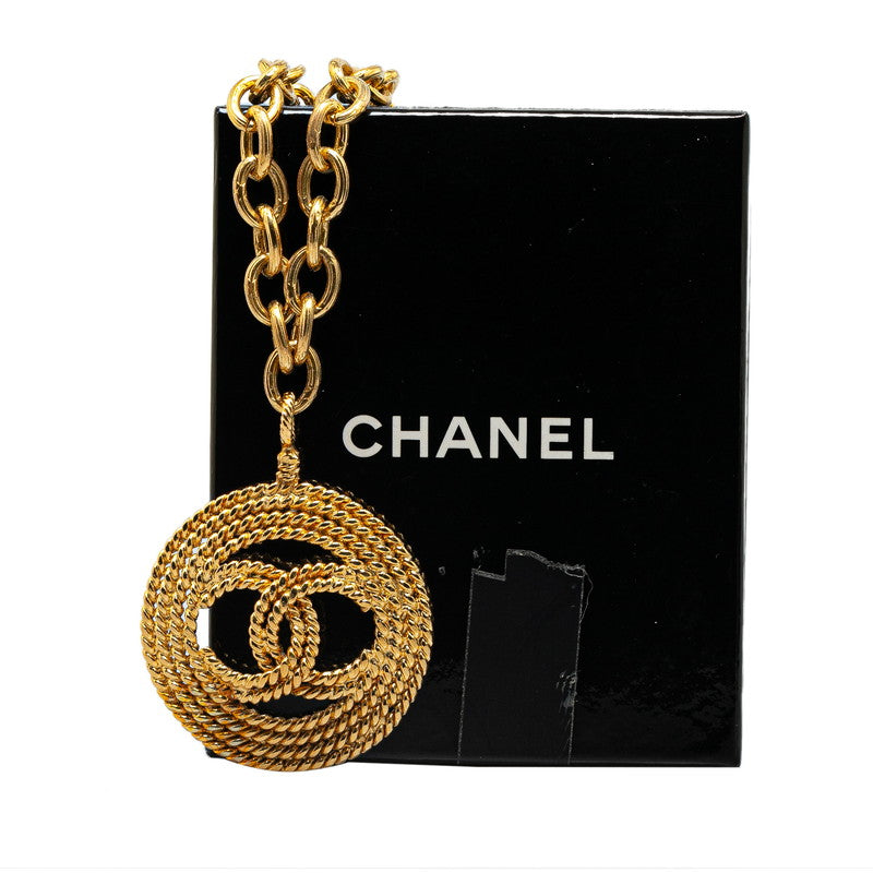 Chanel Vintage Coco Mark Chain Necklace Gold