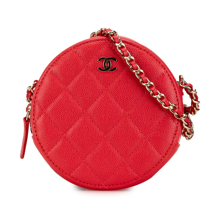 Chanel Caviar Round Chain Shoulder Bag