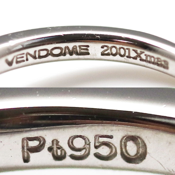 Vendome Aoyama Pt950 Platinum Ring 2001 Xmas