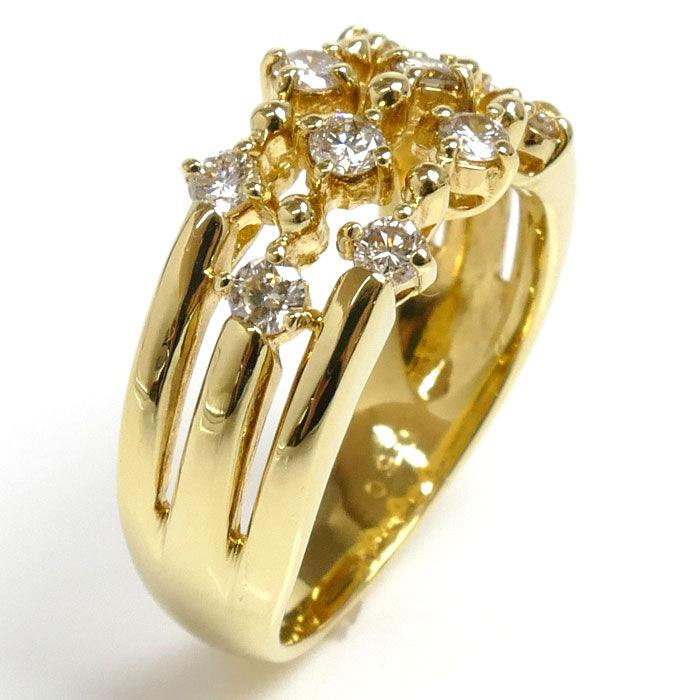 K18YG Yellow Gold Diamond Ring