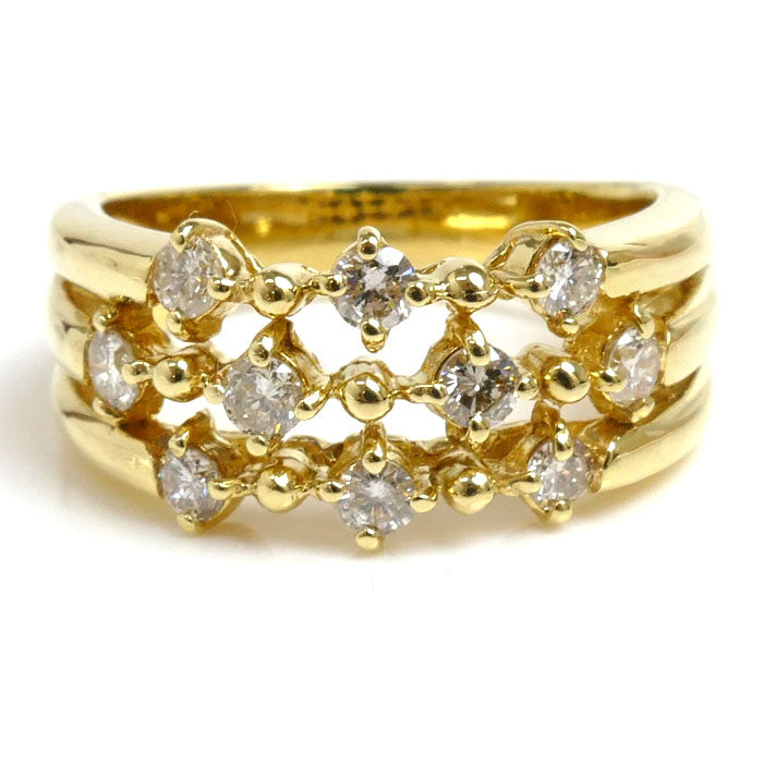 K18YG Yellow Gold Diamond Ring