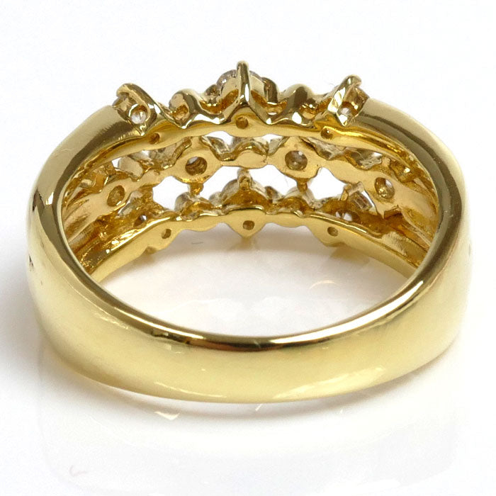 K18YG Yellow Gold Diamond Ring