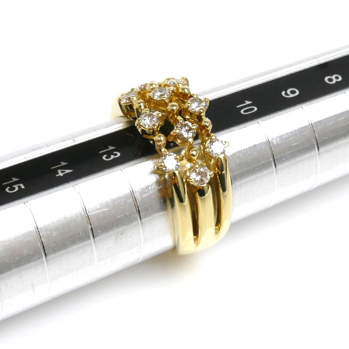 K18YG Yellow Gold Diamond Ring