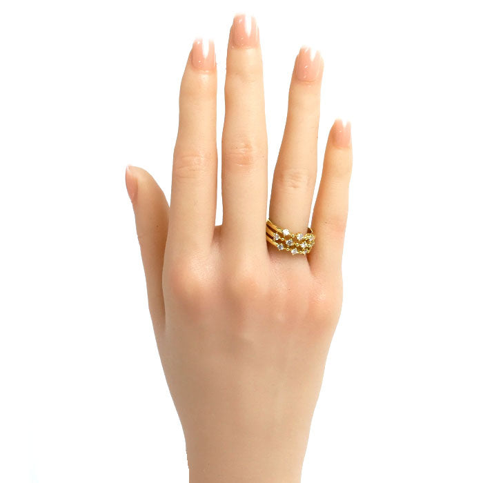 K18YG Yellow Gold Diamond Ring