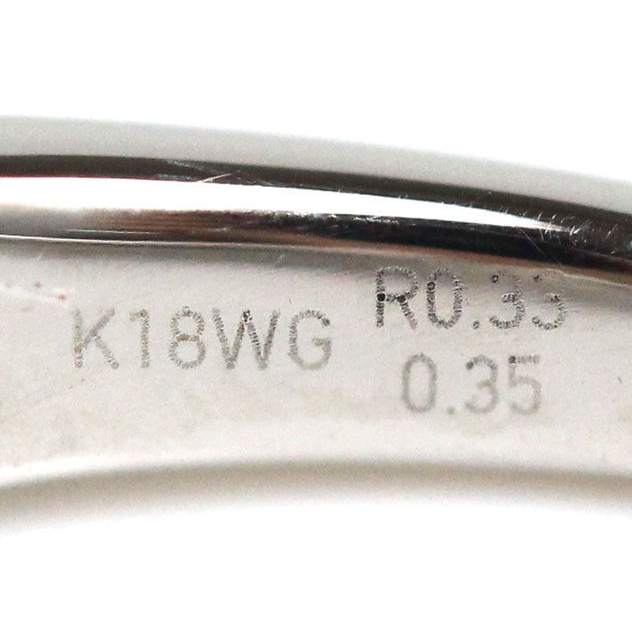 K18WG Diamond Ring 0.33ct 0.35ct