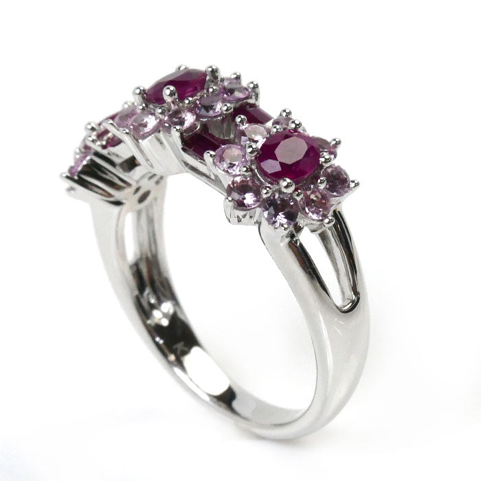 K18WG White Gold Ruby Ring