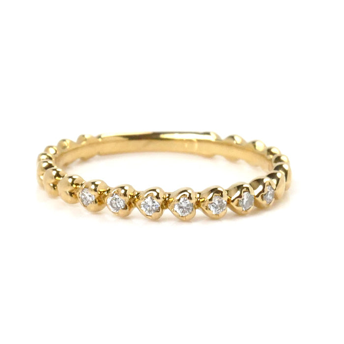 K18YG Yellow Gold Diamond Heart Ring