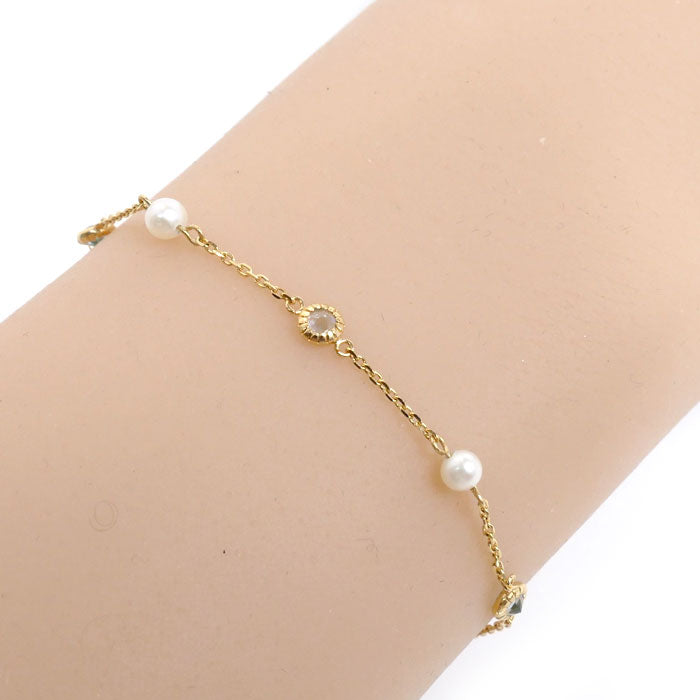 K18YG Yellow Gold Pearl Bracelet