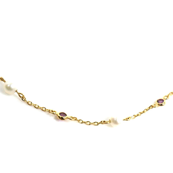 K18YG Yellow Gold Amethyst Bracelet