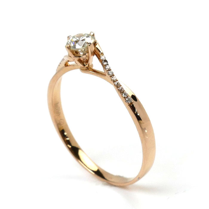 K18PG Pink Gold Diamond Ring 12.5