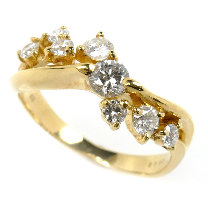 K18YG Yellow Gold Diamond Ring