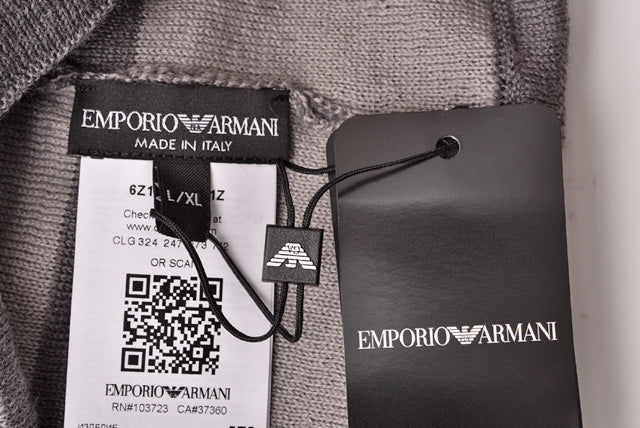 Emporio Armani Men's Knit Beanie Hat Gray