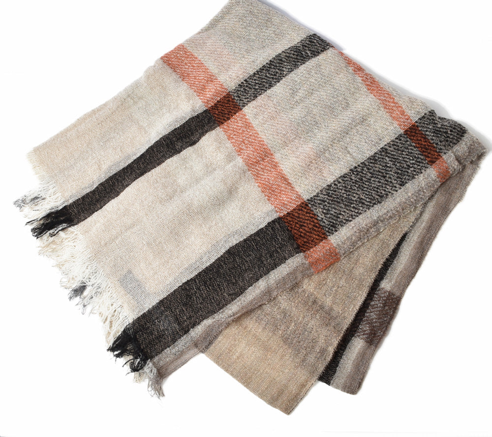 Emporio Armani Scarf Check Beige/Brown