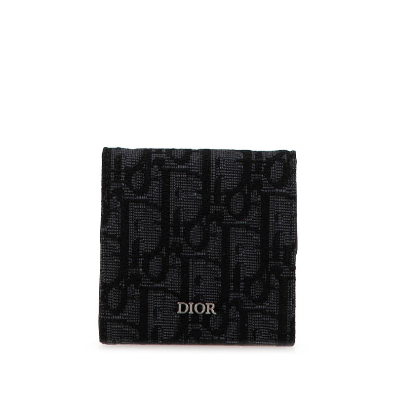 Dior Leather Jacquard Coin Case