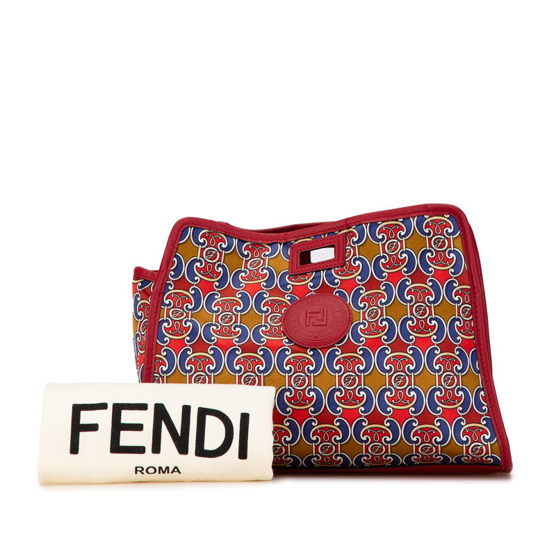 Fendi Peekaboo Defender Satin Leather Pouch in Great Condition