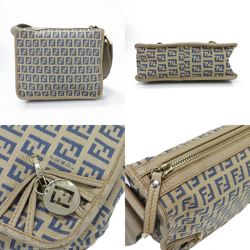 Fendi Canvas Leather Shoulder Bag 8BT089