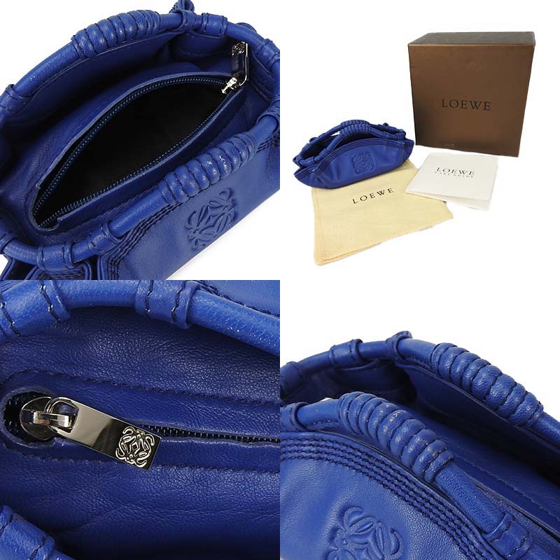 Loewe Nappa Aire Leather Pouch Blue