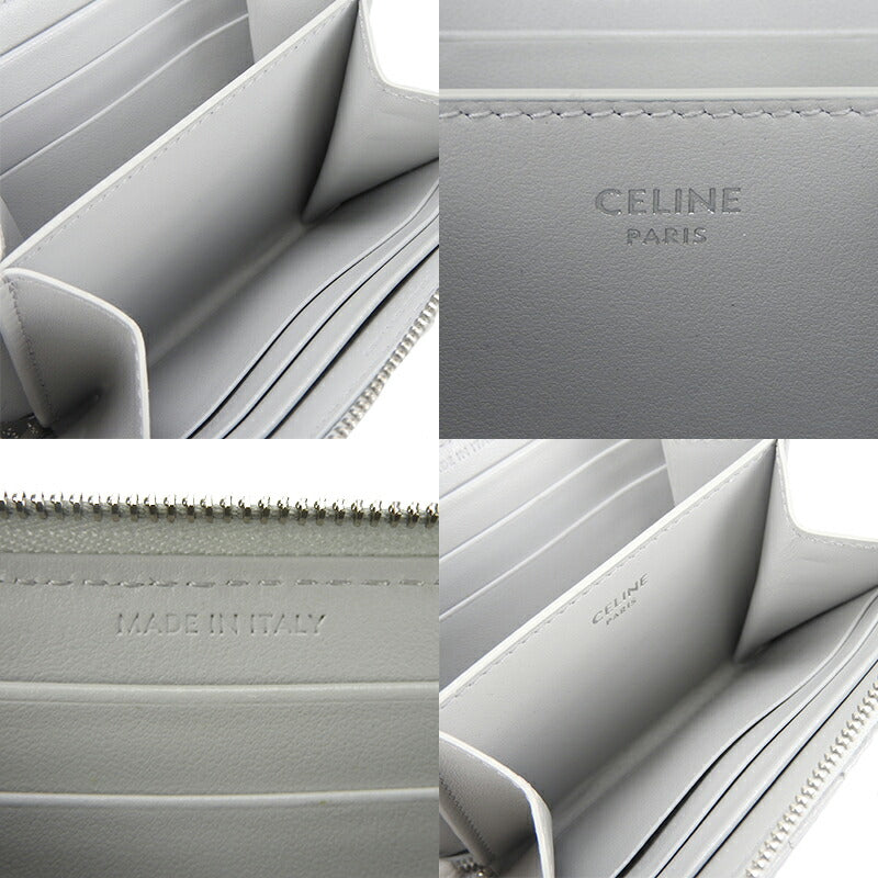 Celine Leather Compact Wallet C Charm