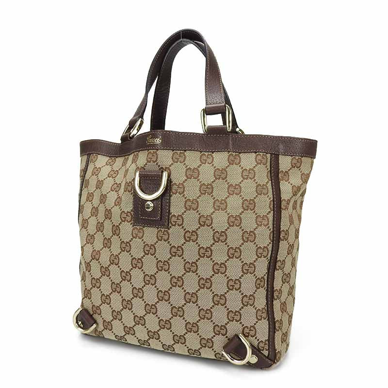 Gucci GG Canvas Leather Handbag 130739