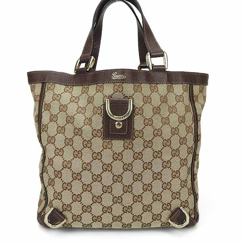 Gucci GG Canvas Leather Handbag 130739