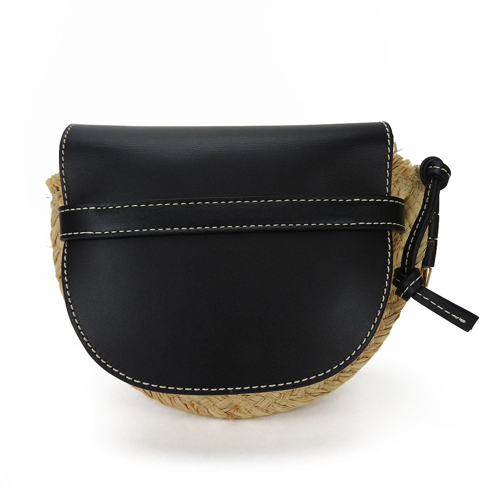 Loewe Mini Gate Raffia Calf Shoulder Bag