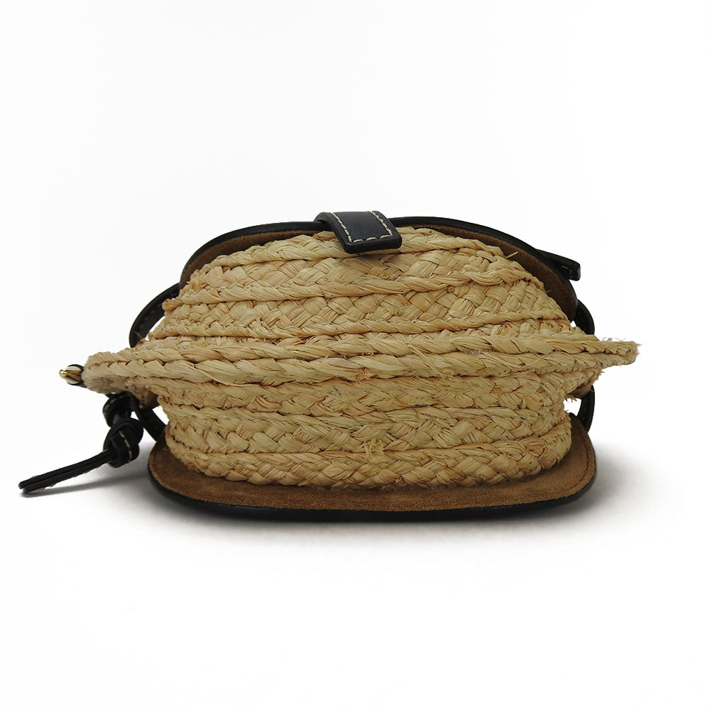 Loewe Mini Gate Raffia Calf Shoulder Bag