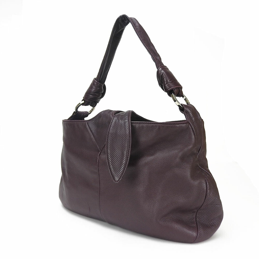 Loewe Leather Shoulder Bag Purple