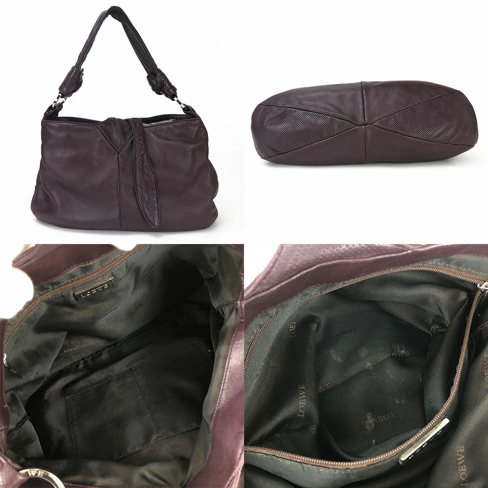 Loewe Leather Shoulder Bag Purple