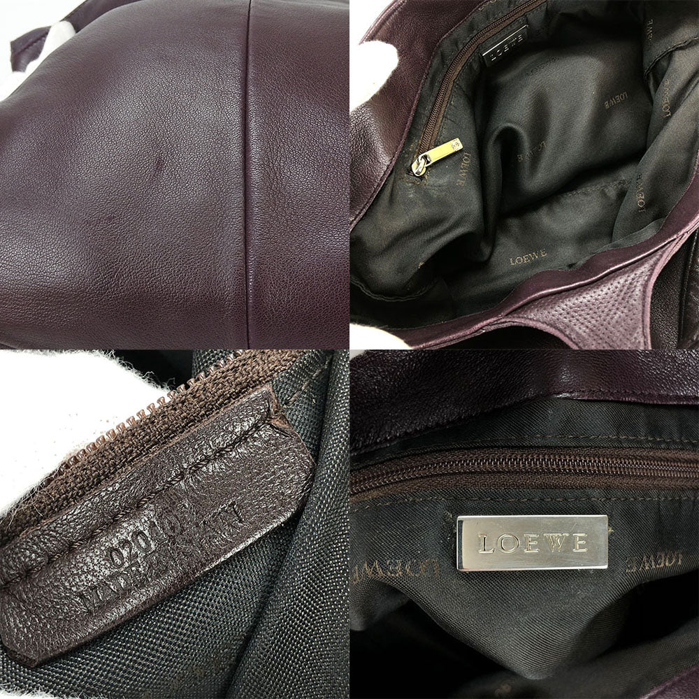 Loewe Leather Shoulder Bag Purple