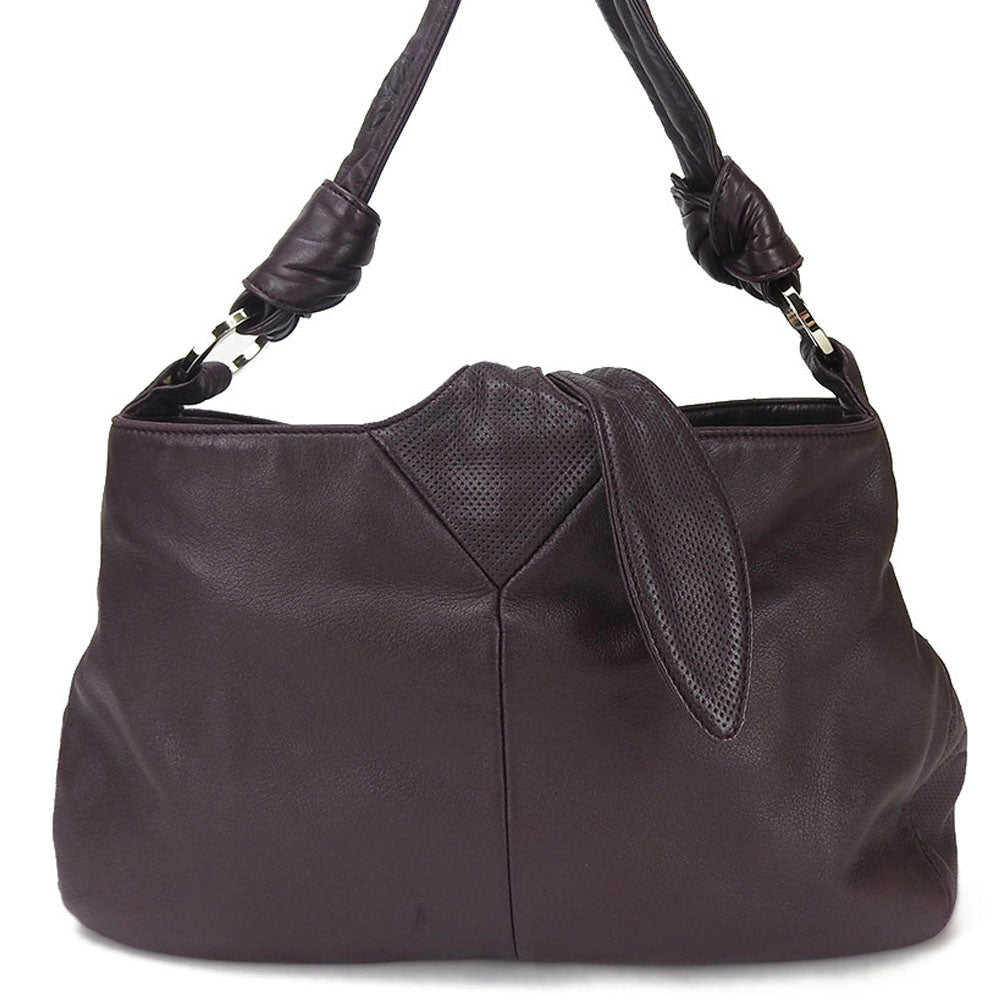 Loewe Leather Shoulder Bag Purple