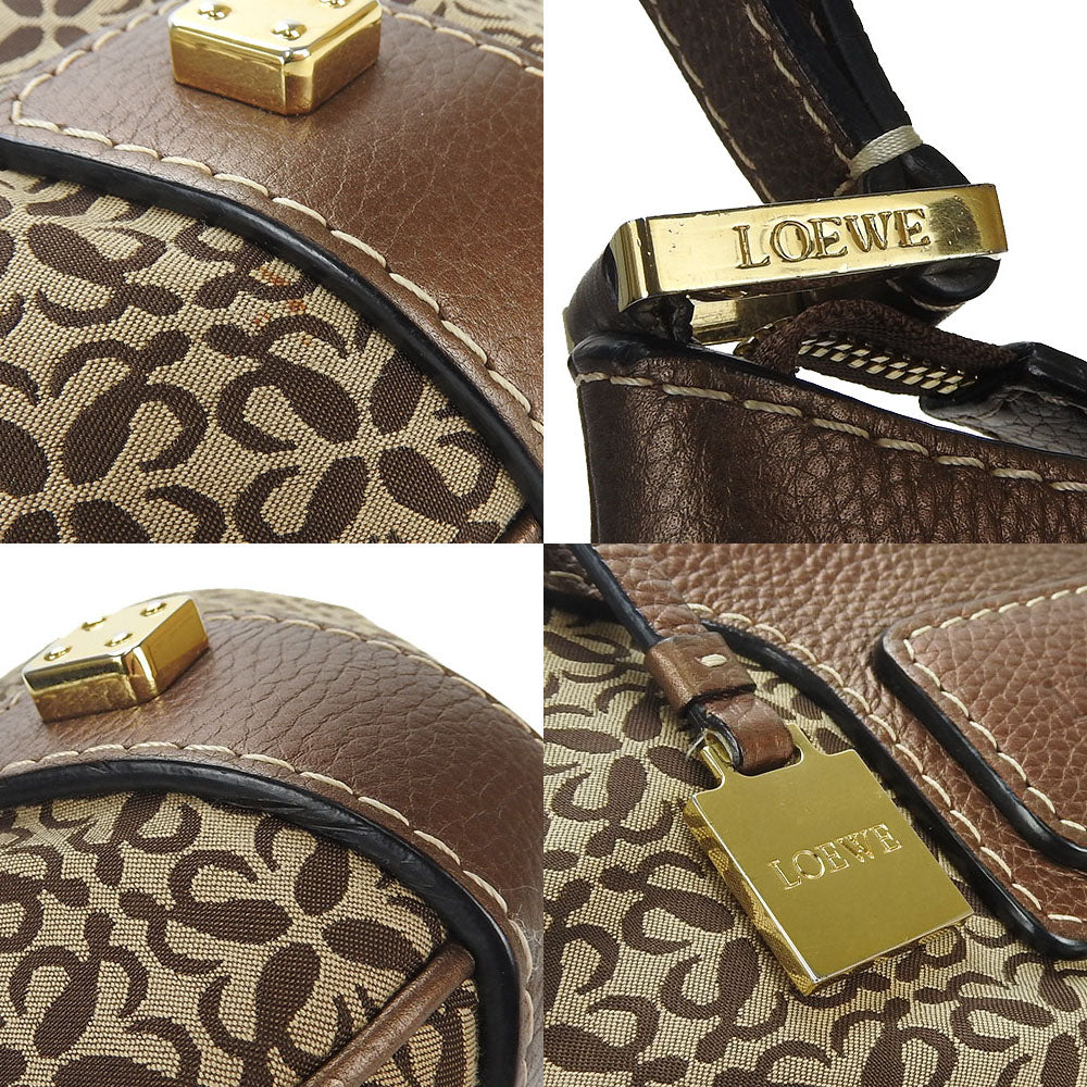 Loewe Canvas Leather Anagram Shoulder Bag