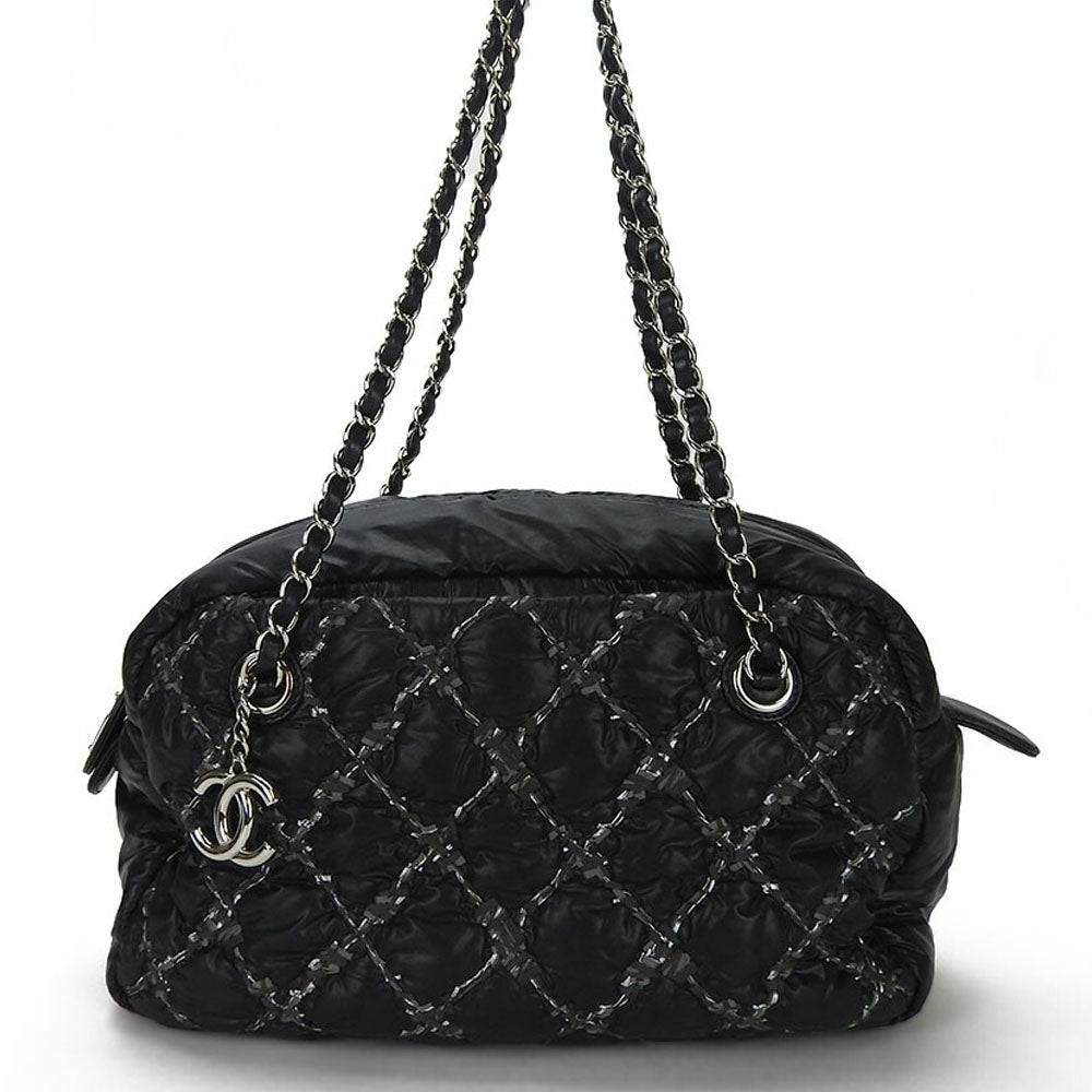 Chanel Nylon Chain Handbag Black