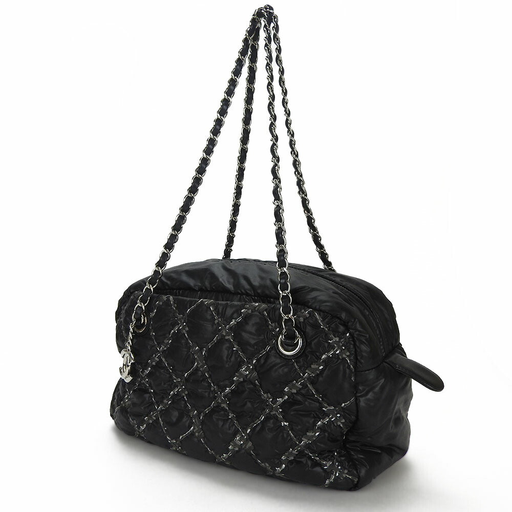 Chanel Nylon Chain Handbag Black