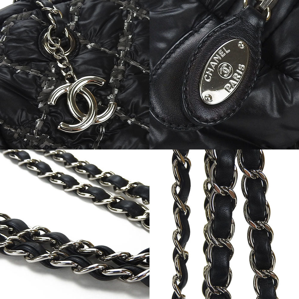 Chanel Nylon Chain Handbag Black