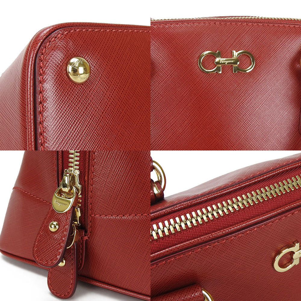 Salvatore Ferragamo Leather Handbag Red 2WAY