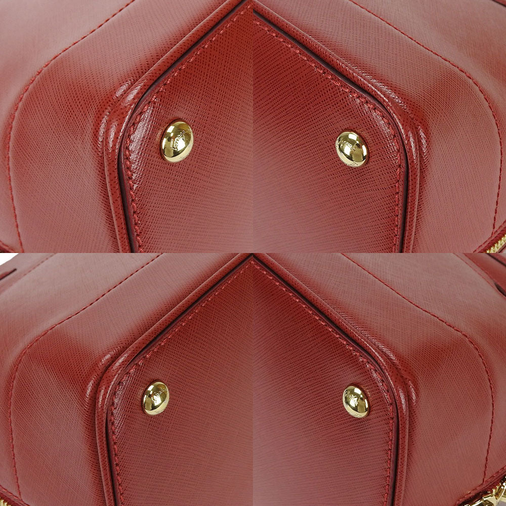 Salvatore Ferragamo Leather Handbag Red 2WAY