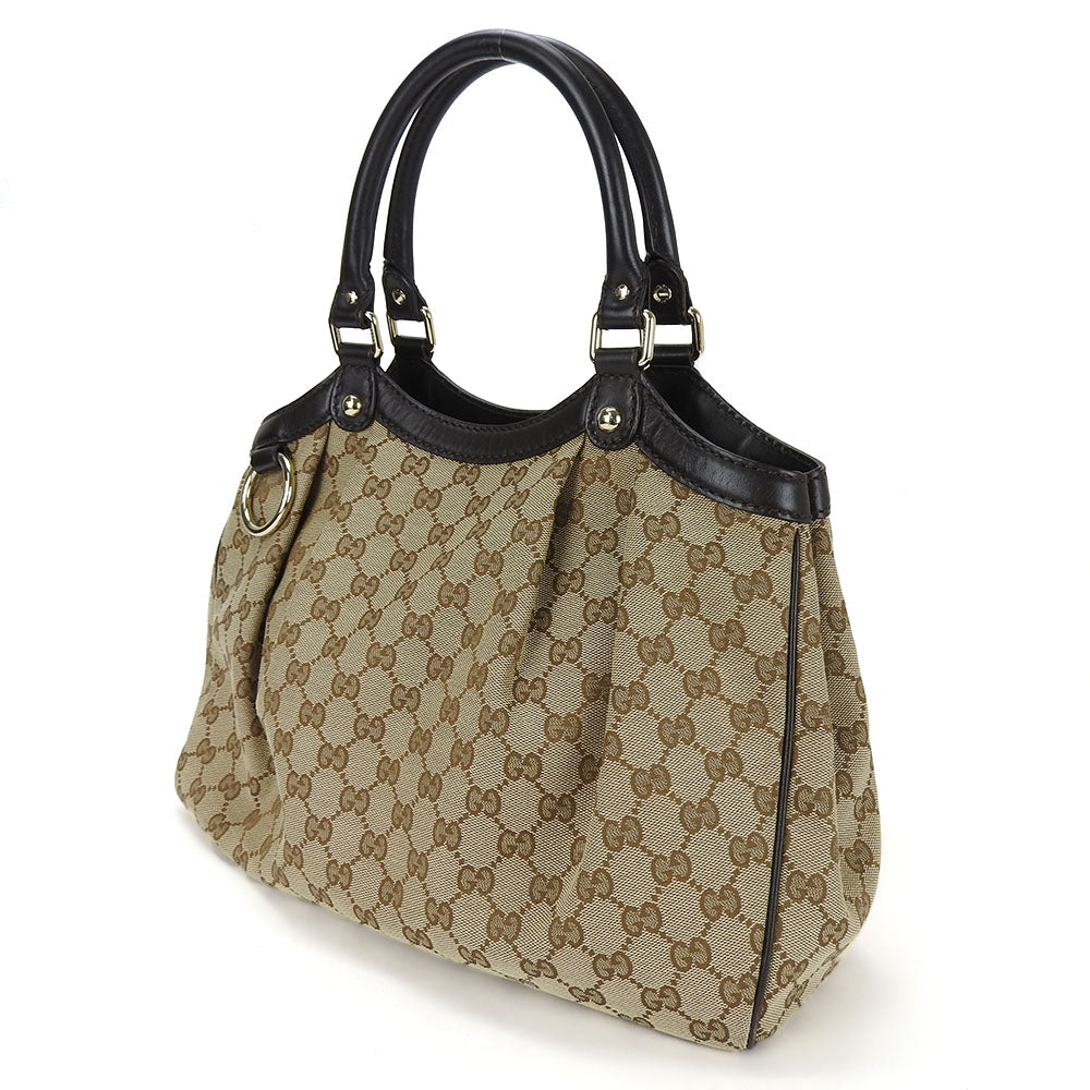 GUCCI Sukey Tote Bag 211944 GG Canvas Beige