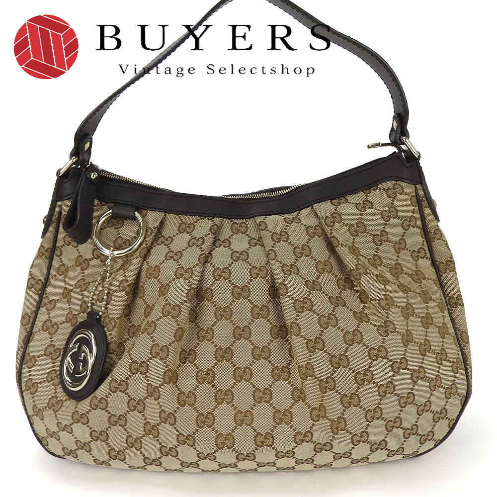 Gucci GG Canvas Leather Shoulder Bag 232955