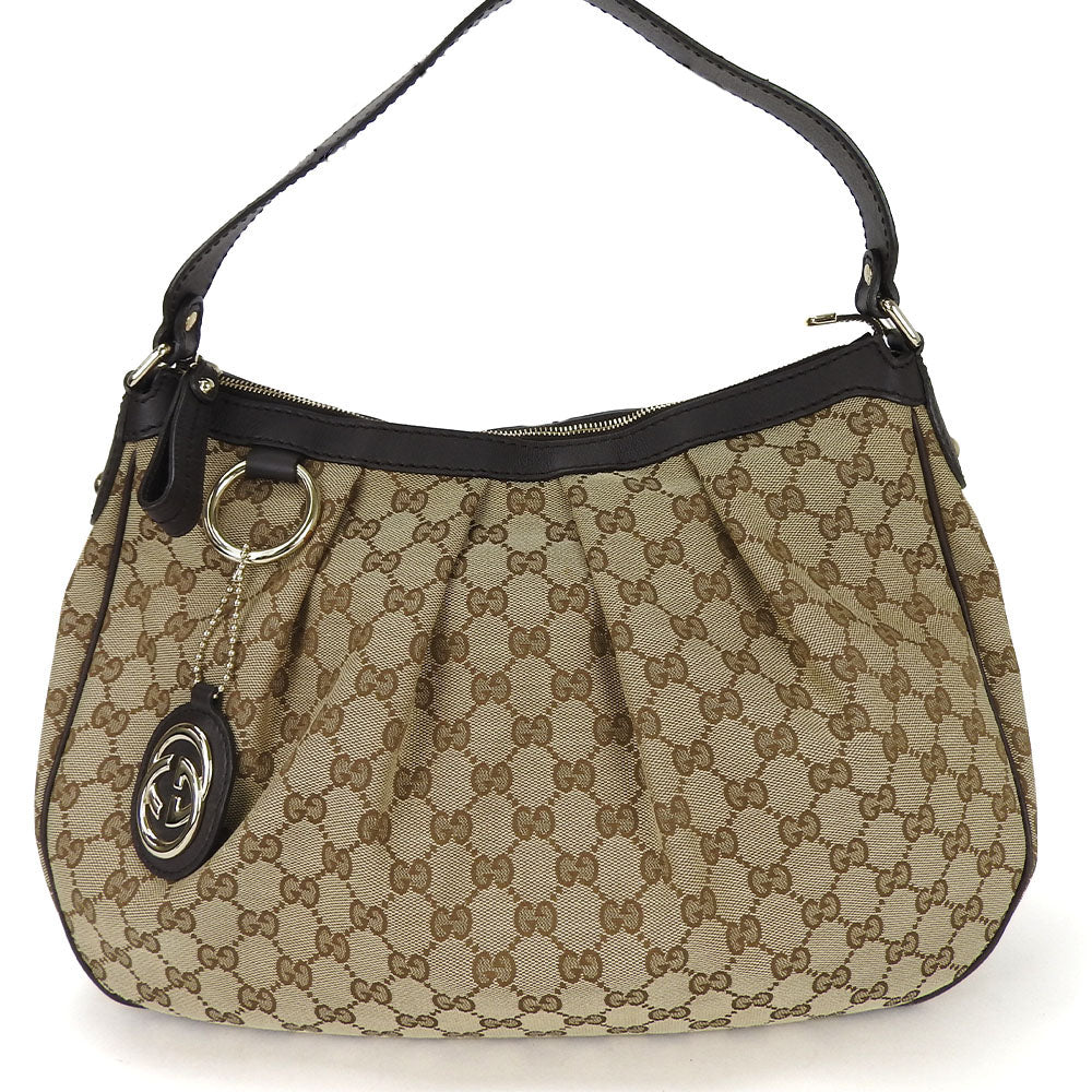 Gucci GG Canvas Leather Shoulder Bag 232955