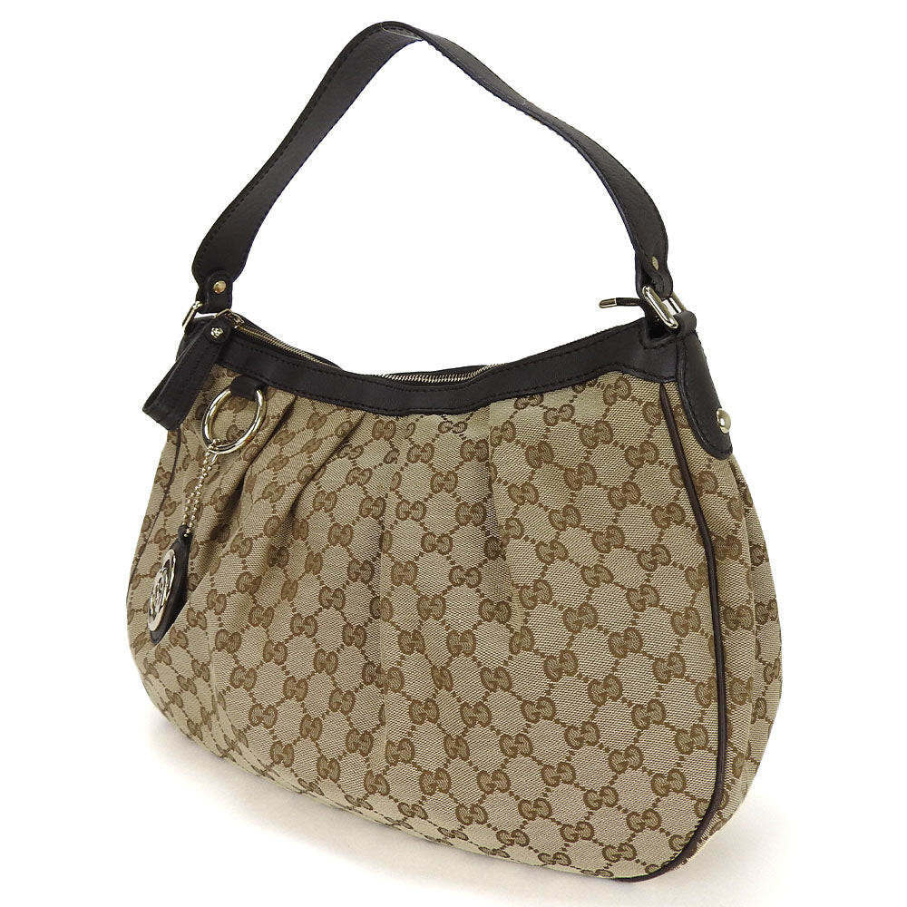 Gucci GG Canvas Leather Shoulder Bag 232955