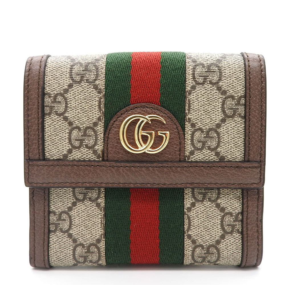 Gucci GG Supreme Canvas Leather Bifold Wallet