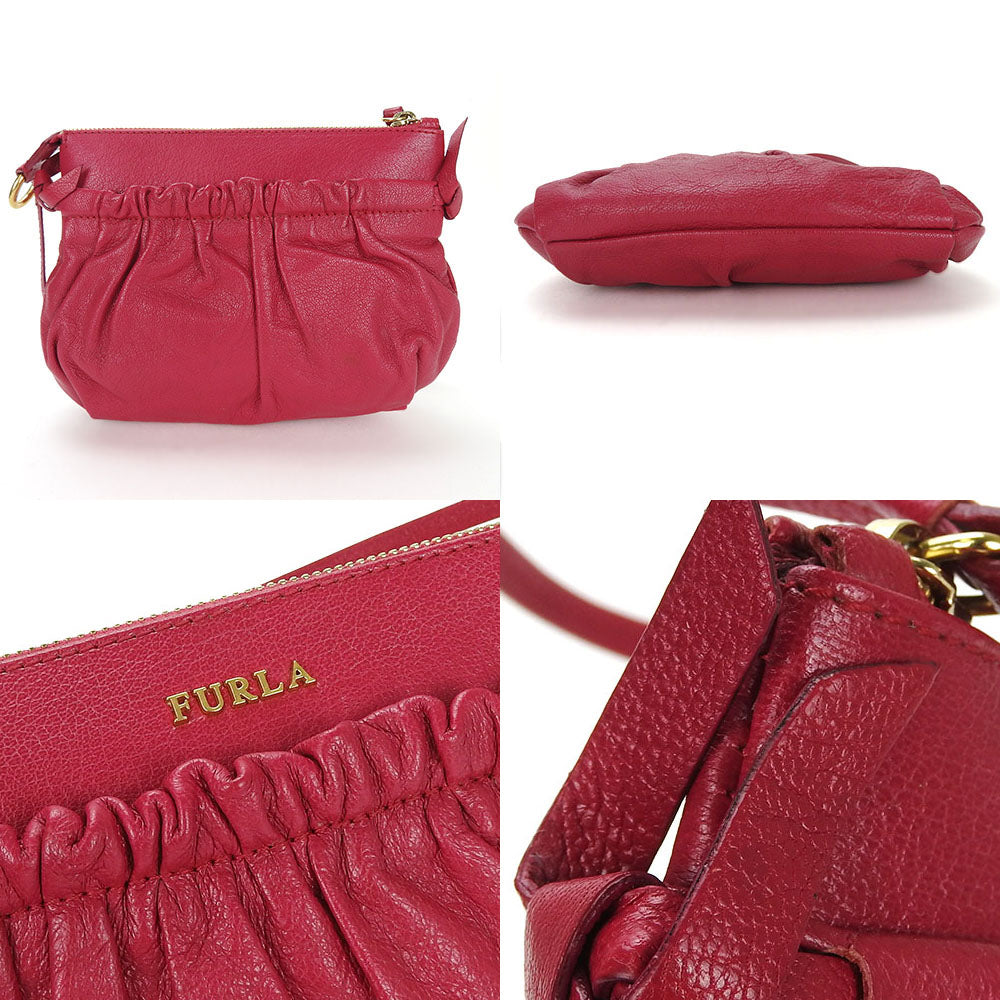 Furla Leather Handbag Pink Pouch