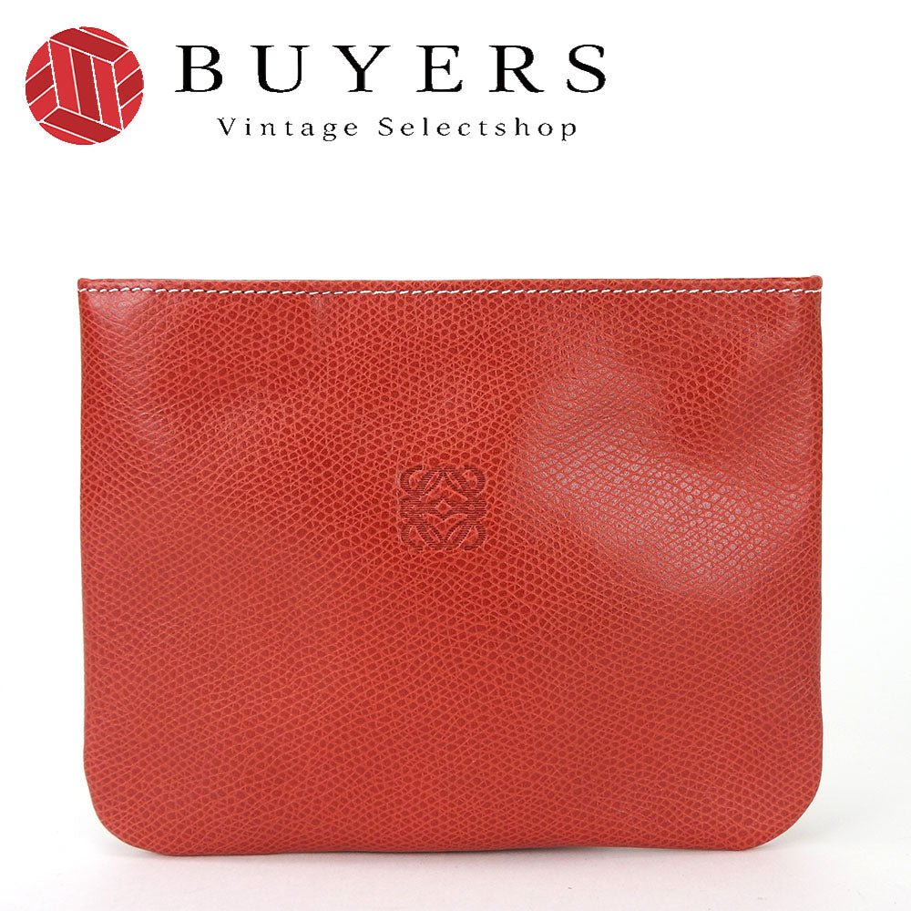 Loewe Leather Red Pouch Anagram