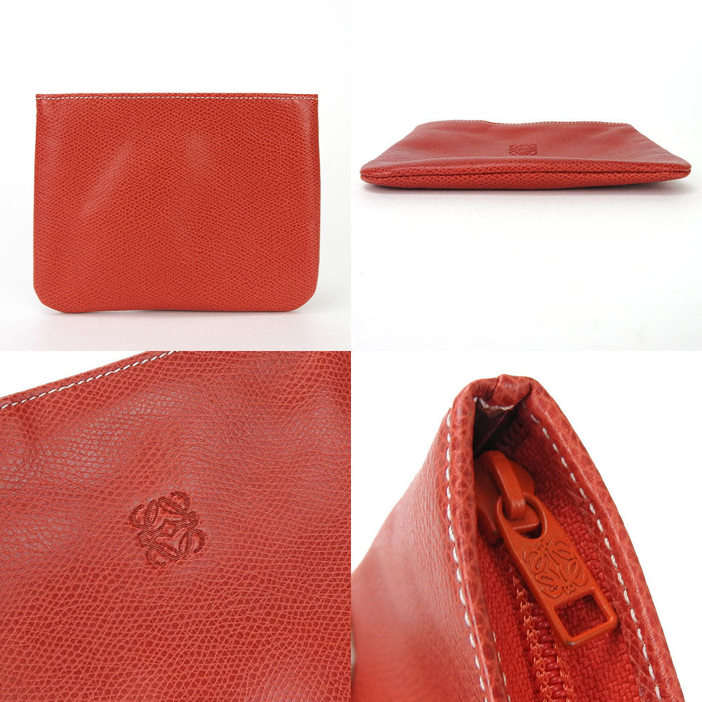 Loewe Leather Red Pouch Anagram